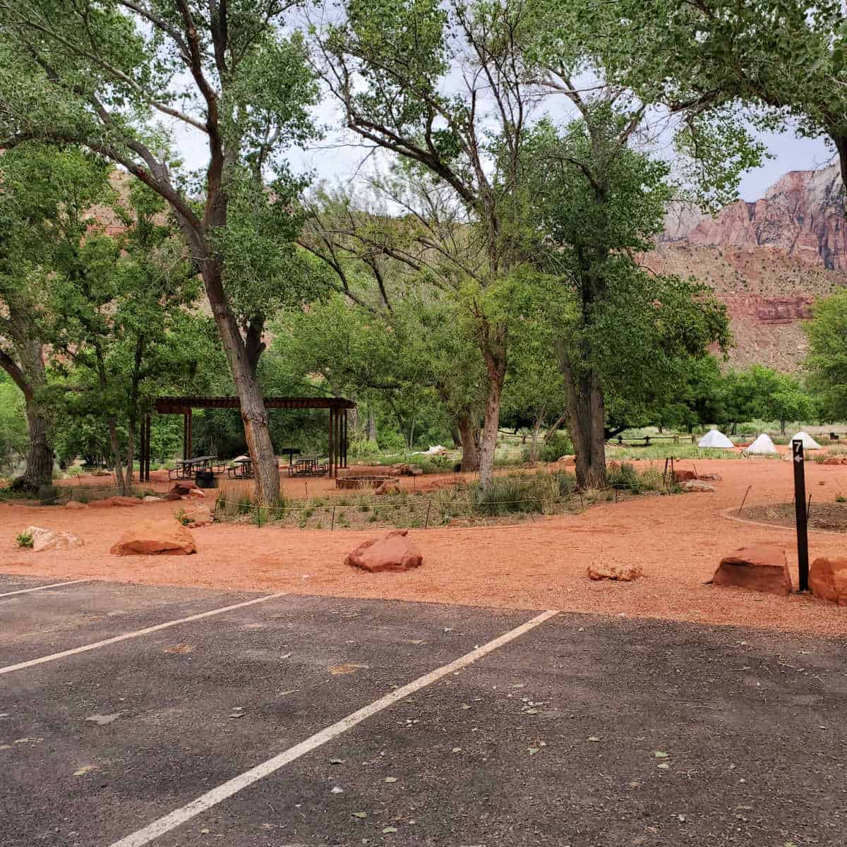 Campsite E7 Watchman Campground Zion National PArk