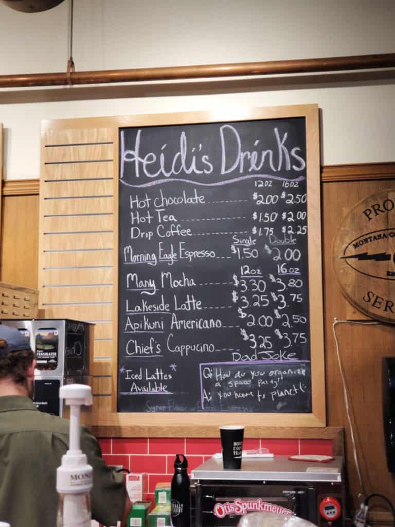 Heidi's Coffee and Snacks in the Many Glacier Hotel