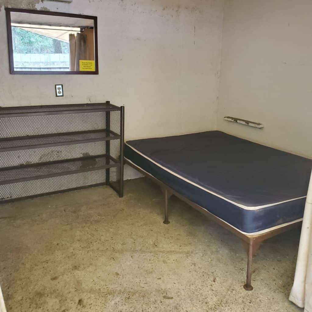 Double Bed in Unit at Housekeeping Camp Yosemite National Park