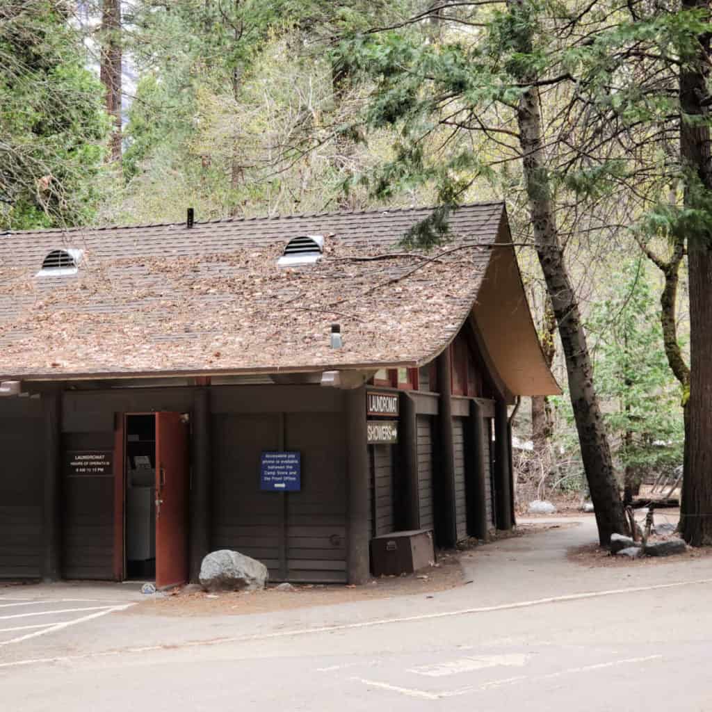 Laundromat and showers at Housekeeping Camp Yosemite National Park
