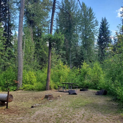 Campsite 1 Logging Creek Campground Glacier National Park