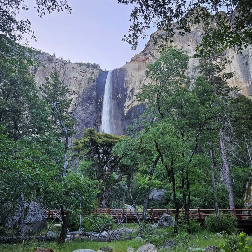 Bridalveil Fall in Yosemite National Park California