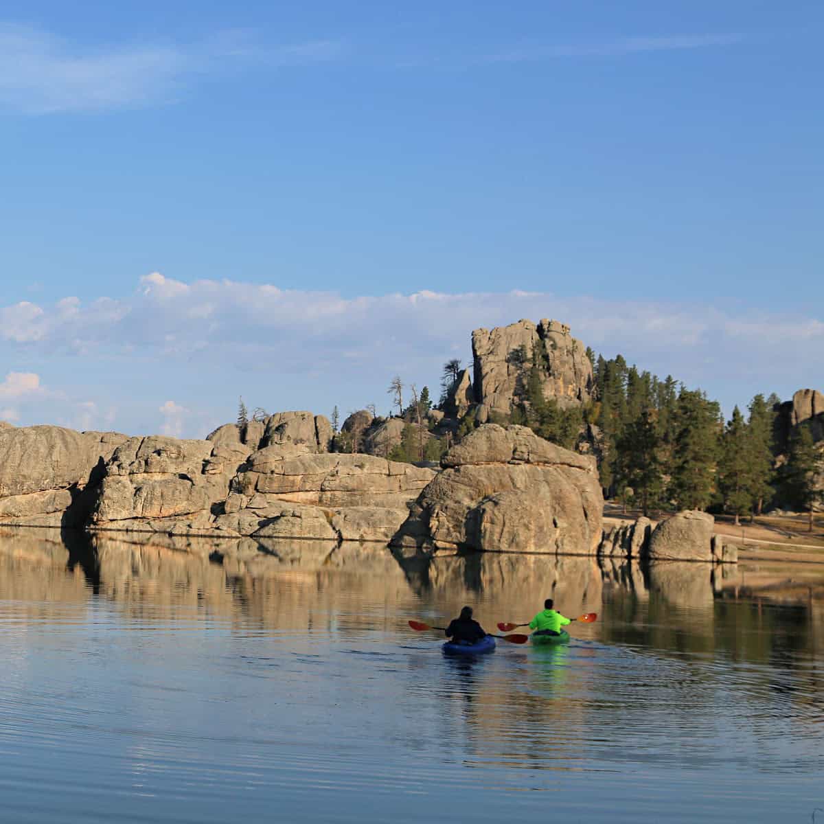 Kayaking on Sylvan Lake in Custer State Park