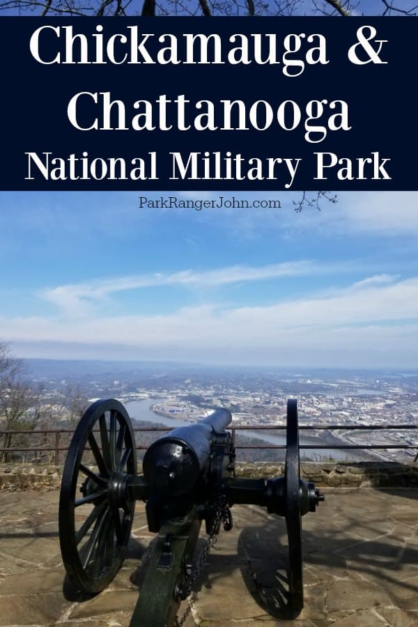 Chickamauga & Chatanooga National Military Park over a cannon looking out over a point