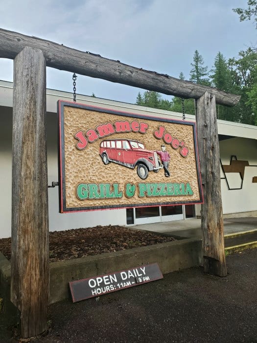 Jammer Joes Grill and Pizza Sign, Lake McDonald Lodge, Glacier National Park 