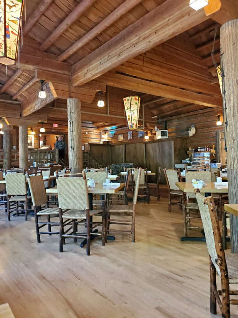 Russell's Fireside Dining Room in Lake McDonald Lodge