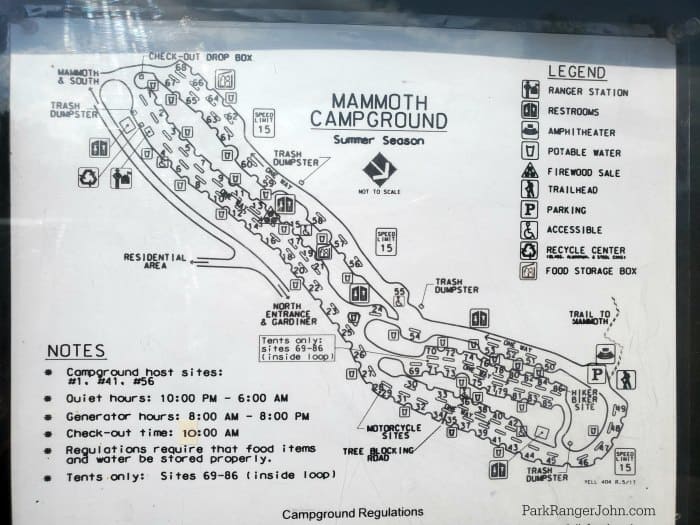 Mammoth Campground Yellowstone Map - Channa Antonetta