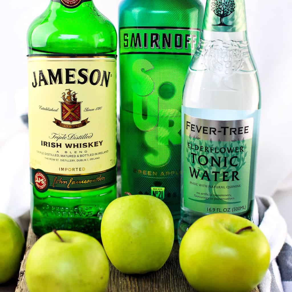 Irish Sour Apple Cocktail ingredients