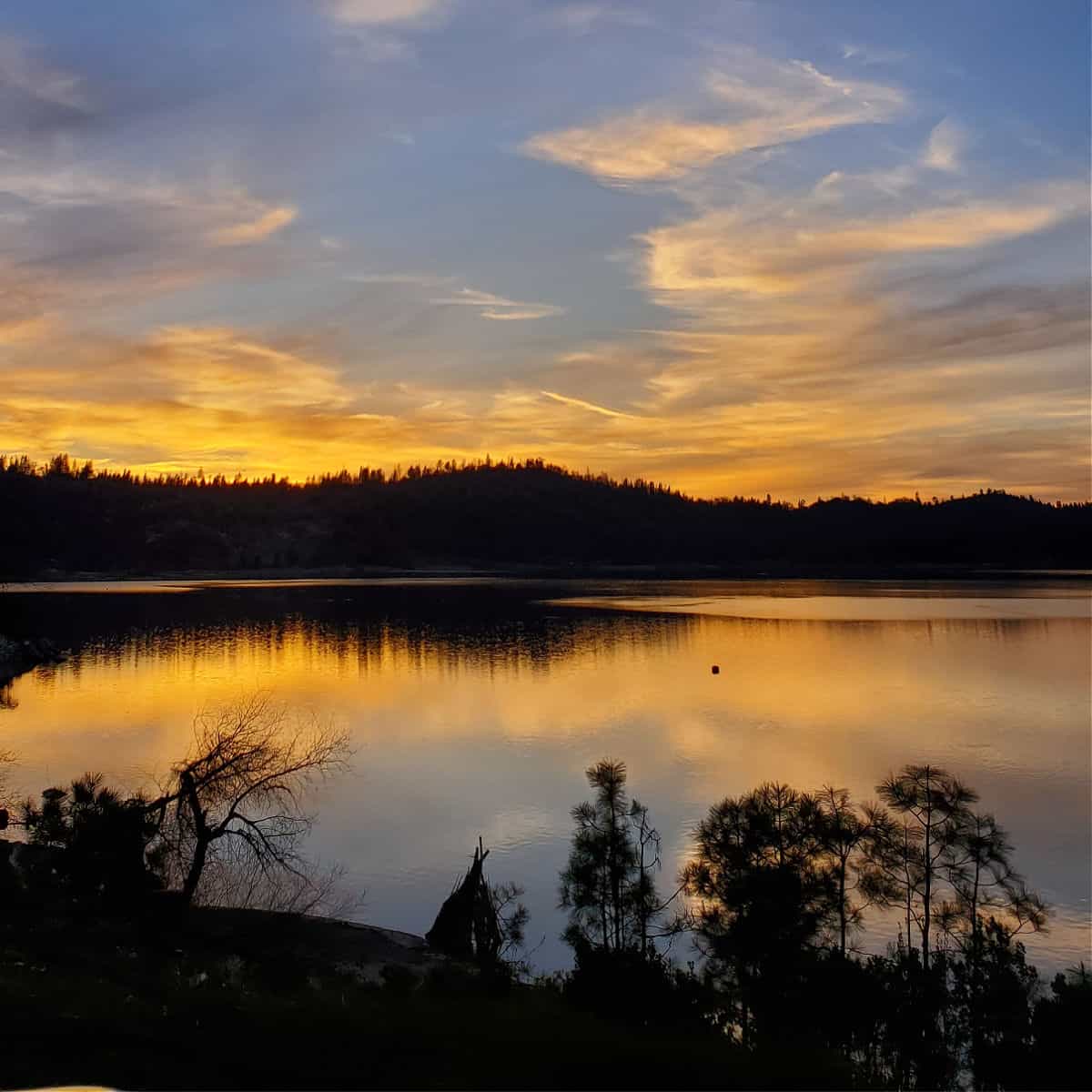 Bass Lake California at Sunset