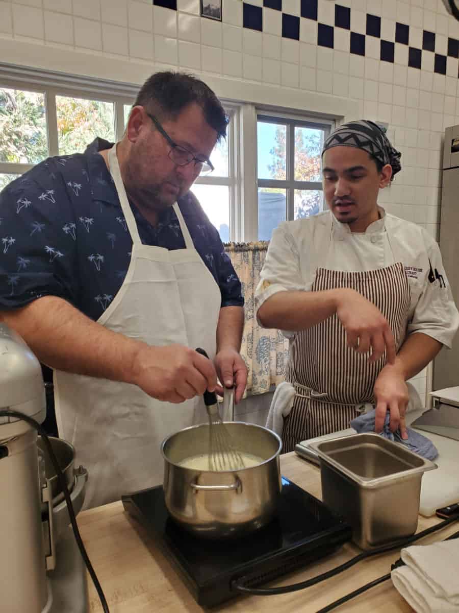cooking class at Erna Elderbery's in Oakhurst California