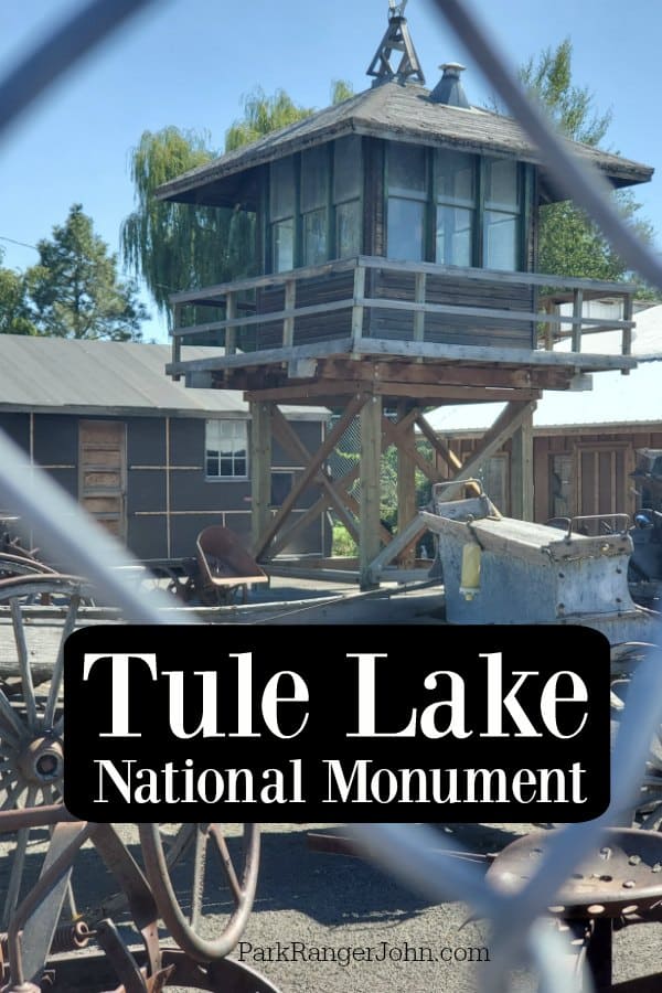 Tule lake National Monument next to a guard tower