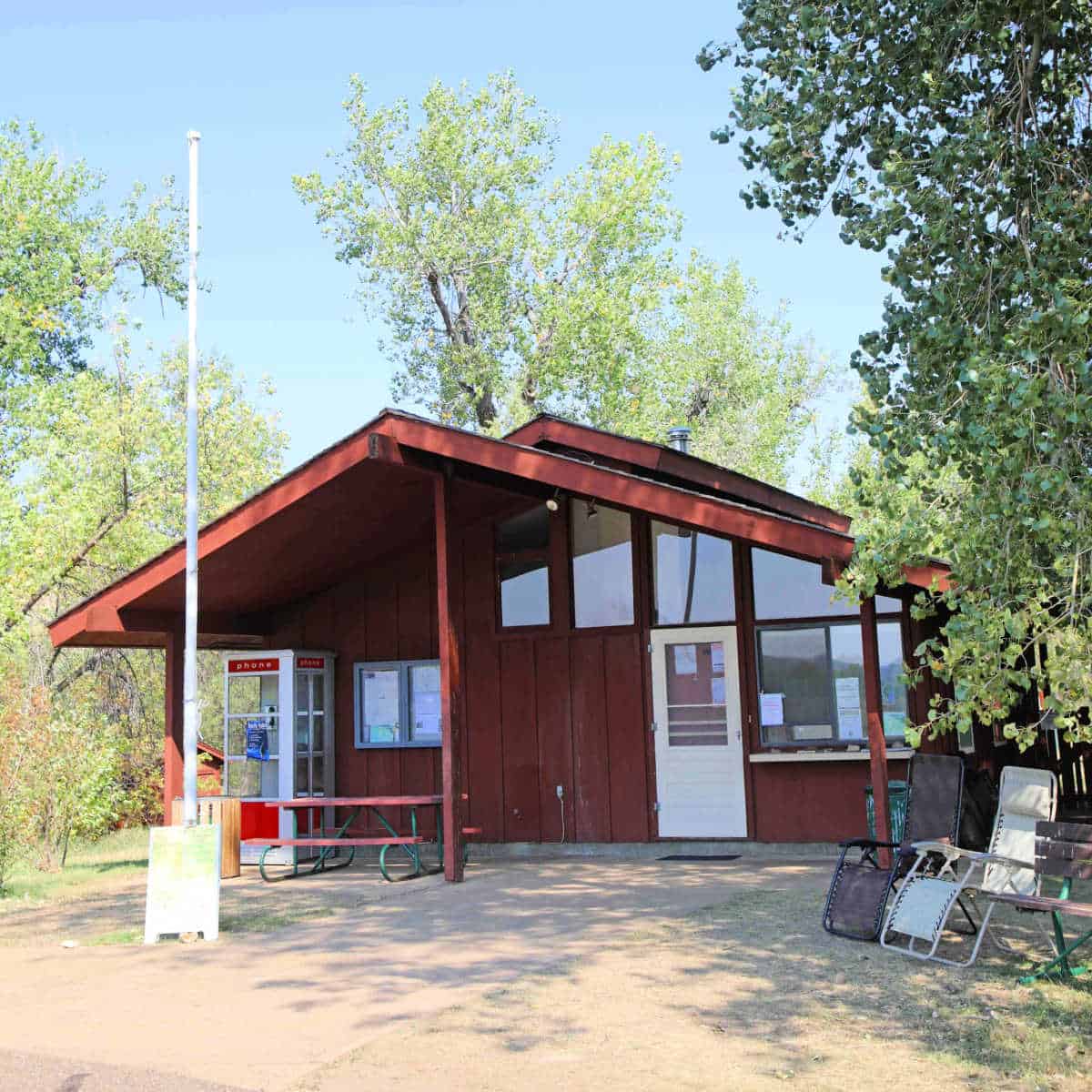 Cottonwood Campground registration station 