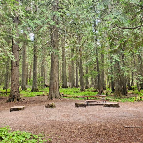 Campsite in Avalanche Campground, Glacier National Park