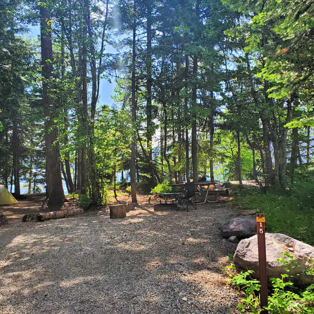 Campsite 15 Sprague Creek Campground Glacier National Park