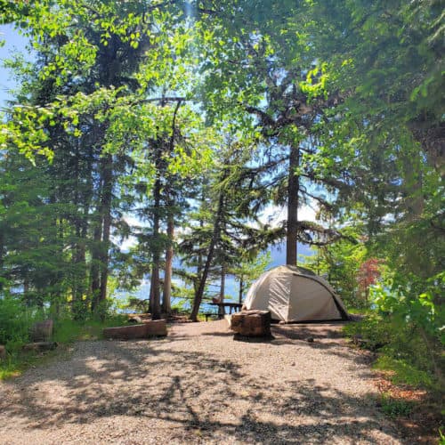 Epic Campsite at Sprague Creek Campground Glacier National Park