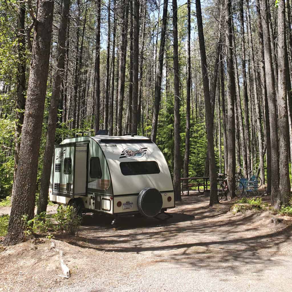 R Pod Camper at Apgar Campground, Glacier National Park