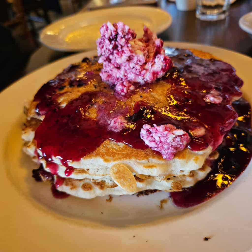 Huckleberry Pancakes at Obsidian Dining Room