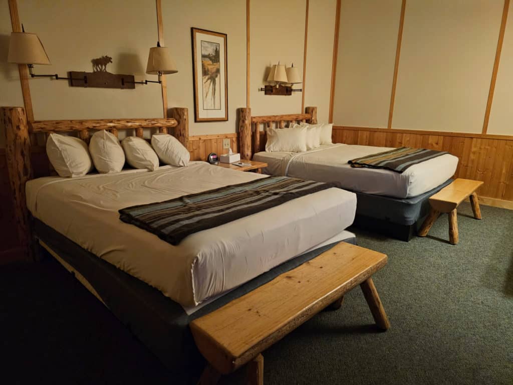 Inside Room A03 2 Queen Western Cabin at Lake Lodge Cab