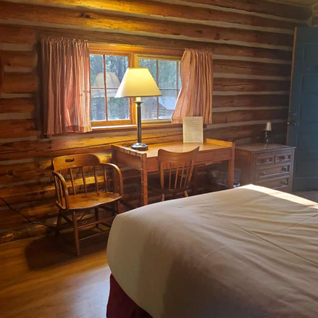 Desk and Chairs in Colter Bay Cabin Grand Teton National Park