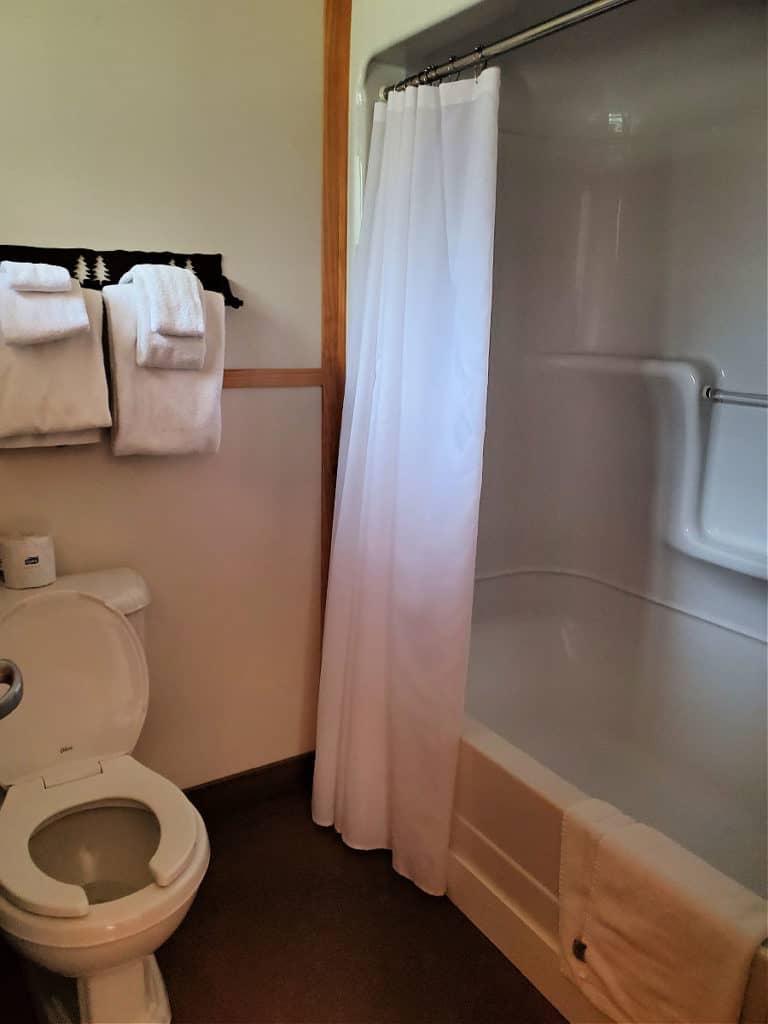 Shower in Canyon Lodge Cabin