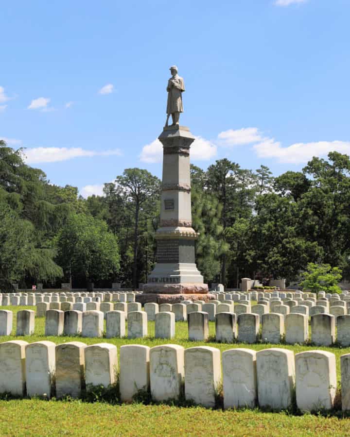 Headstones at Andersonville National Historic Site Georgia