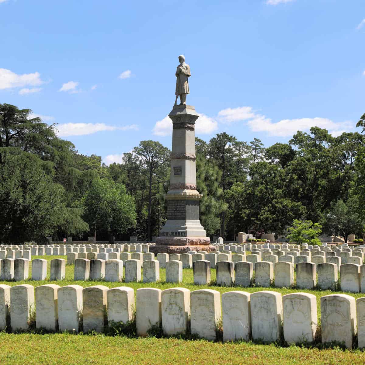 Headstones at Andersonville National Historic Site Georgia