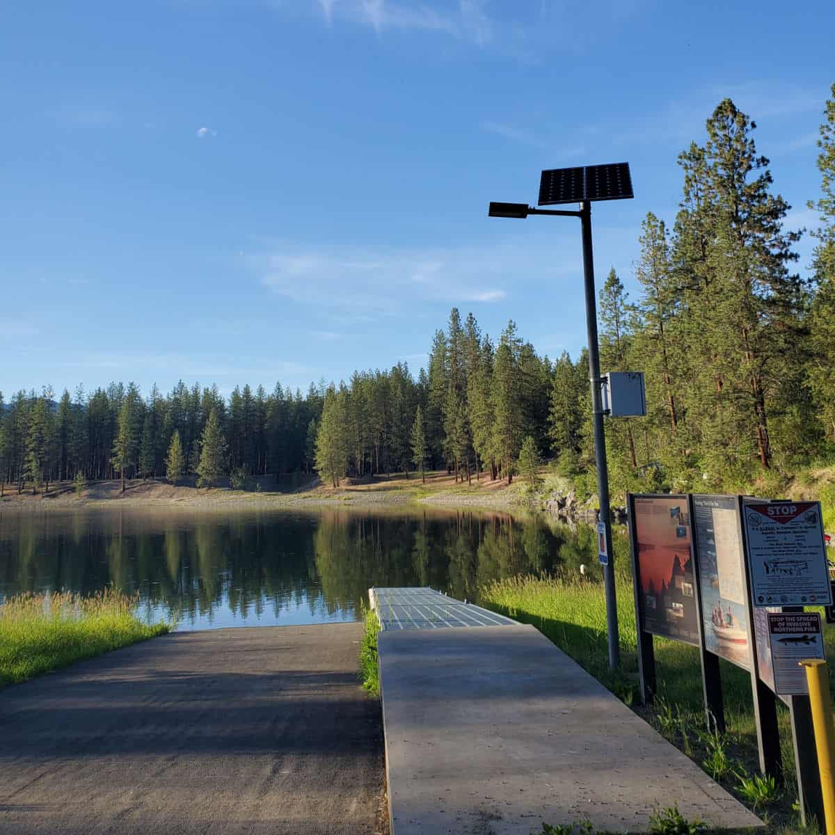 Boat Launch and dock at Lake Roosevelt National Recreation Area