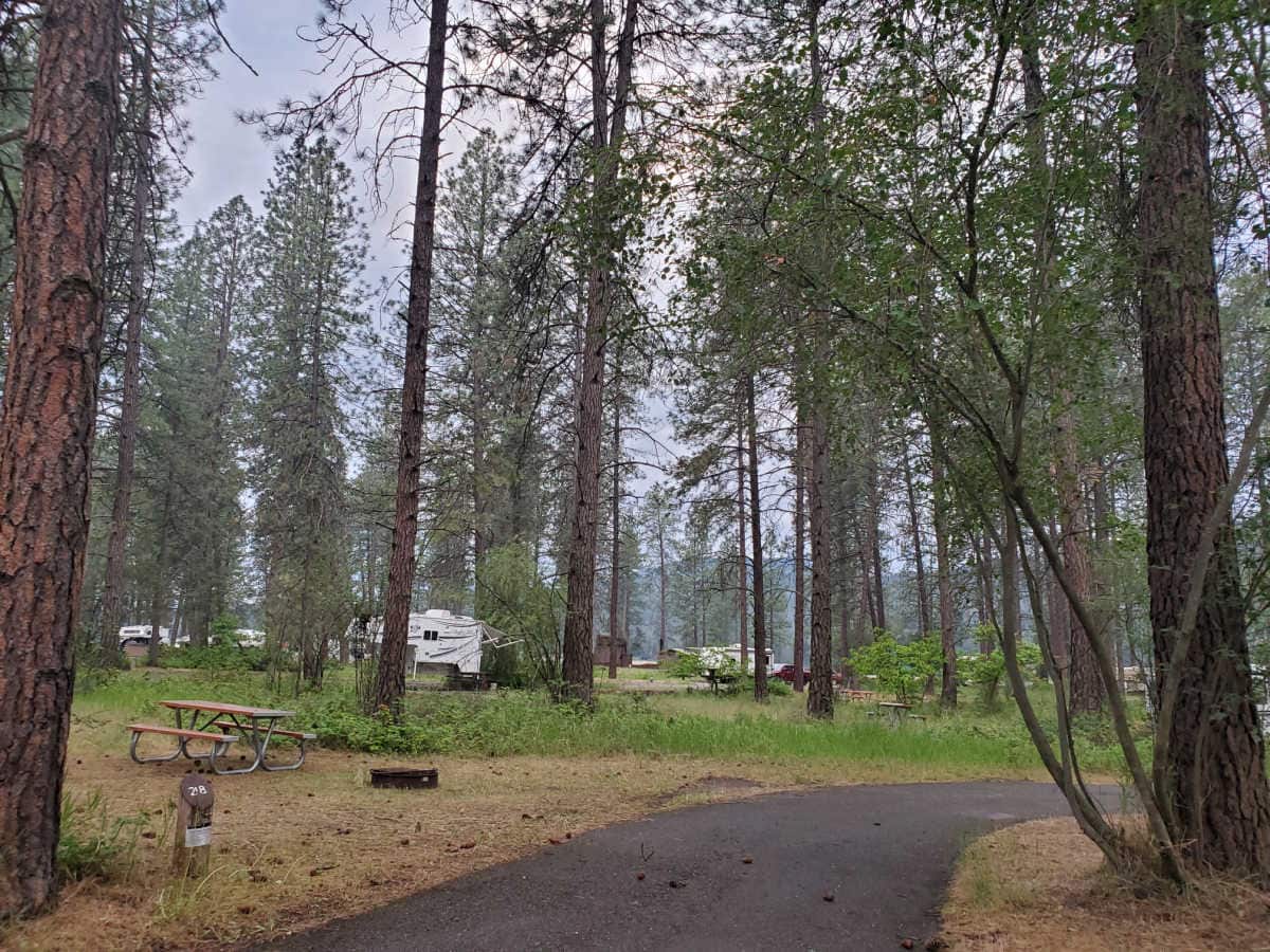 Campsite 28 Kettle Falls Campground Lake Roosevelt National Recreation Area Washington