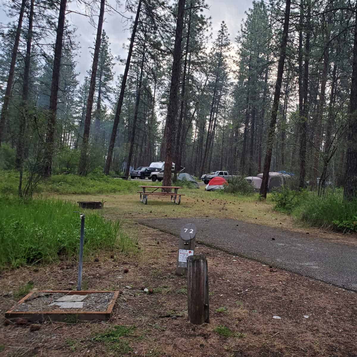 Campsite 72 Kettle Falls Campground Lake Roosevelt National Recreation Area Washington