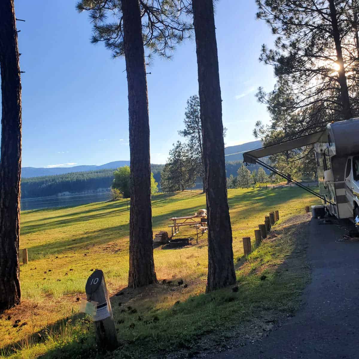 Campsite 10 Evans Campground Lake Roosevelt National Recreation Area