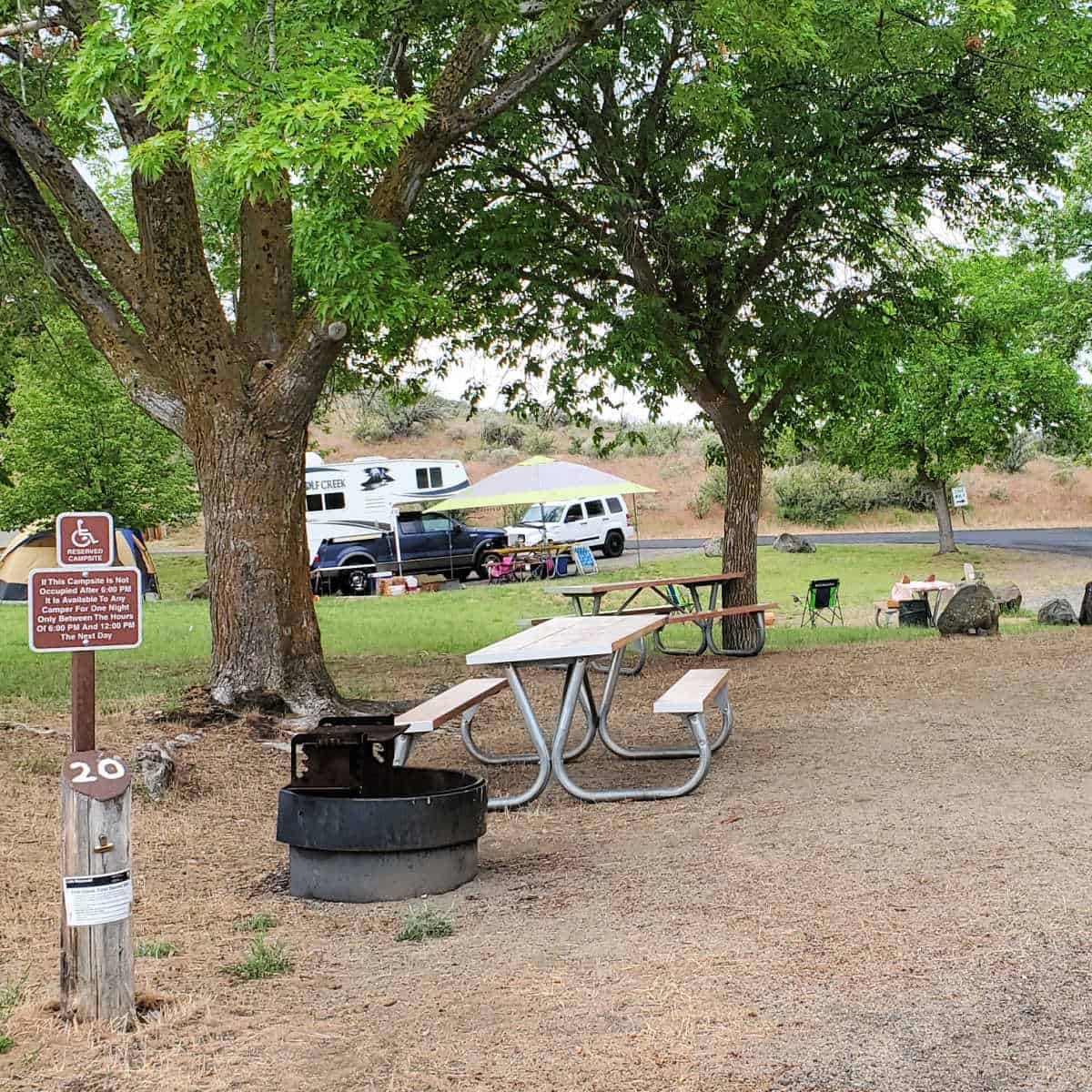 Campsite 20 Spring Canyon Campground Lake Roosevelt National Recreation Area Washington