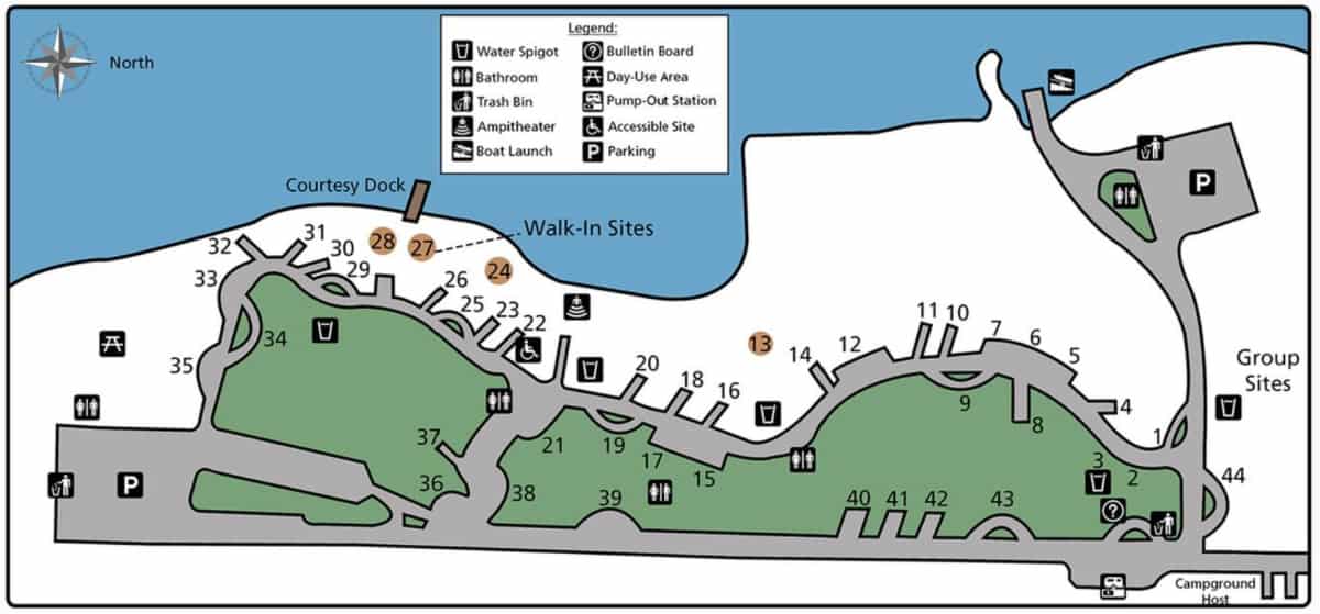 Evans Campground Map