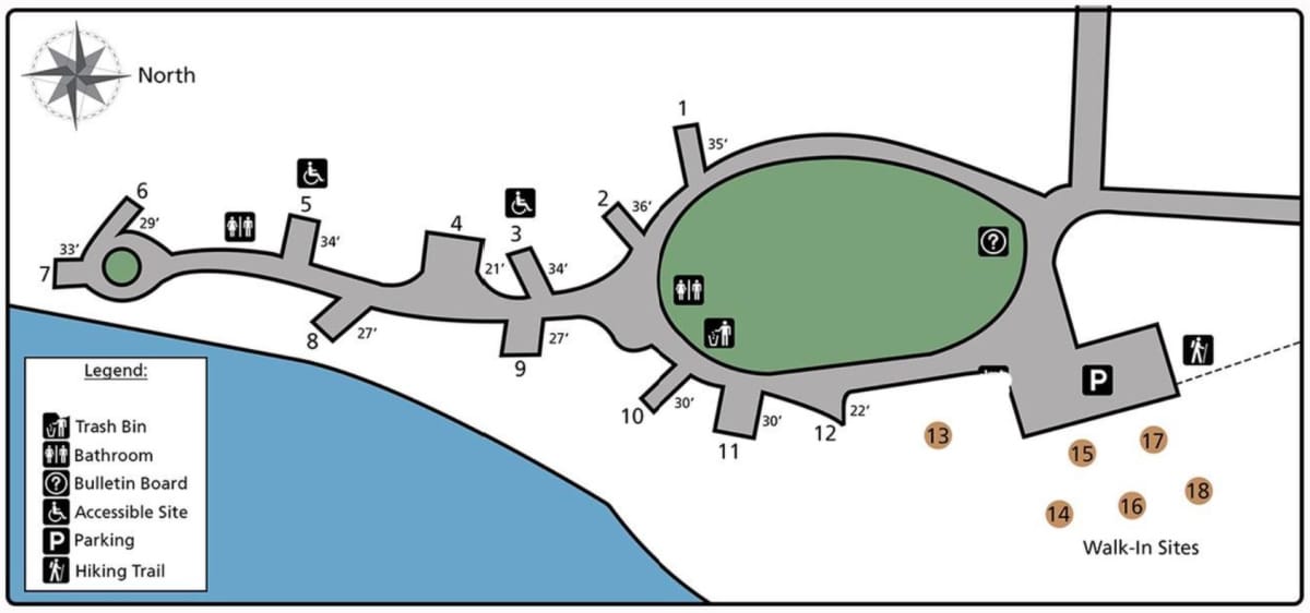 Haag Cove Campground Map