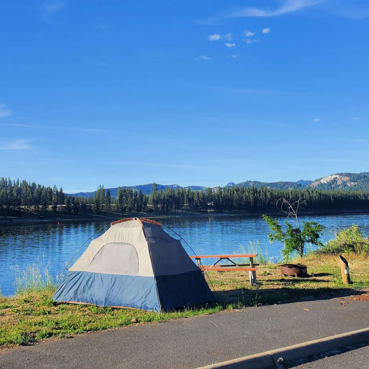 Marcus Island Campground Lake Roosevelt NRA Washington