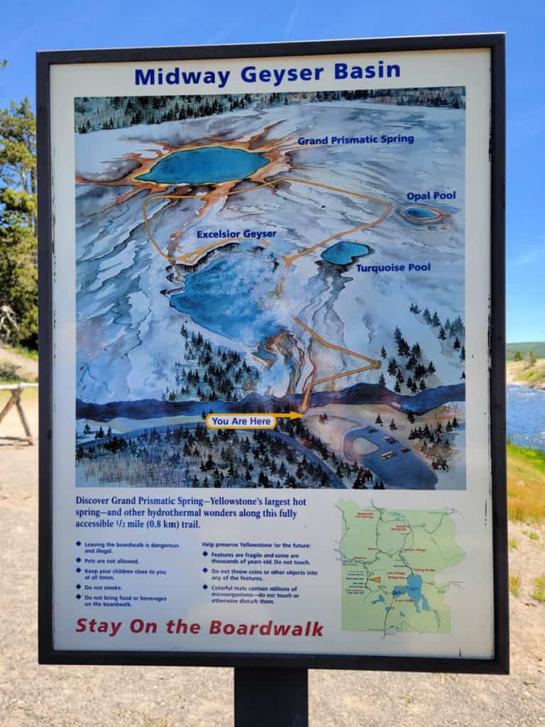 Midway Geyser Basin sign 