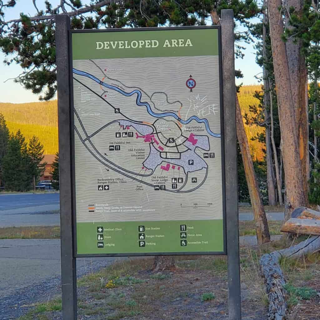 Old Faithful Area Map