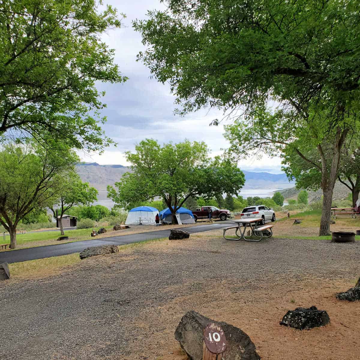 Spring Canyon Campground at Lake Roosevelt National Recreation Area Washington State