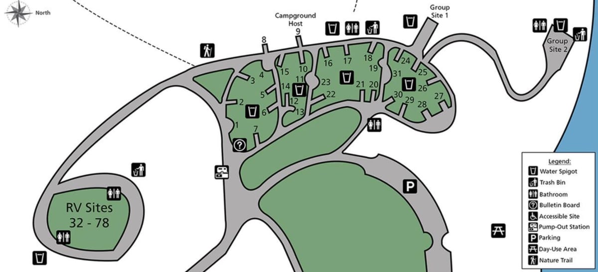 Spring Canyon Campground Map Lake Roosevelt National Recreation Area Washington