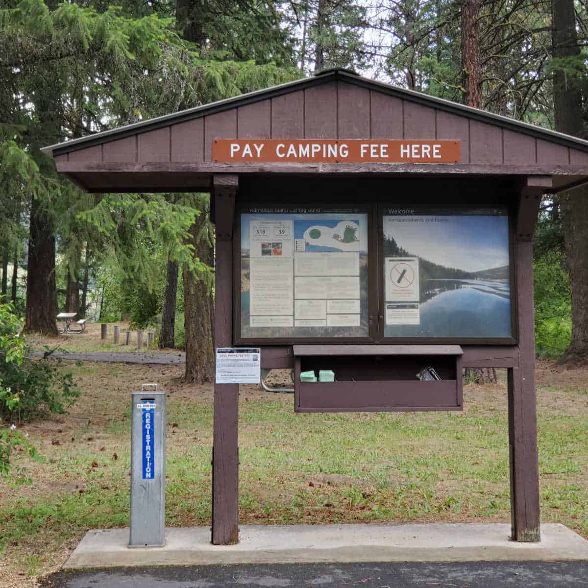 Park Bulletin Board in campground