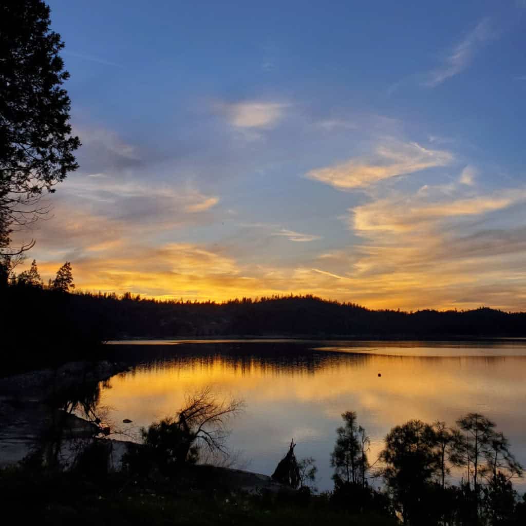 Sunset at Bass Lake California