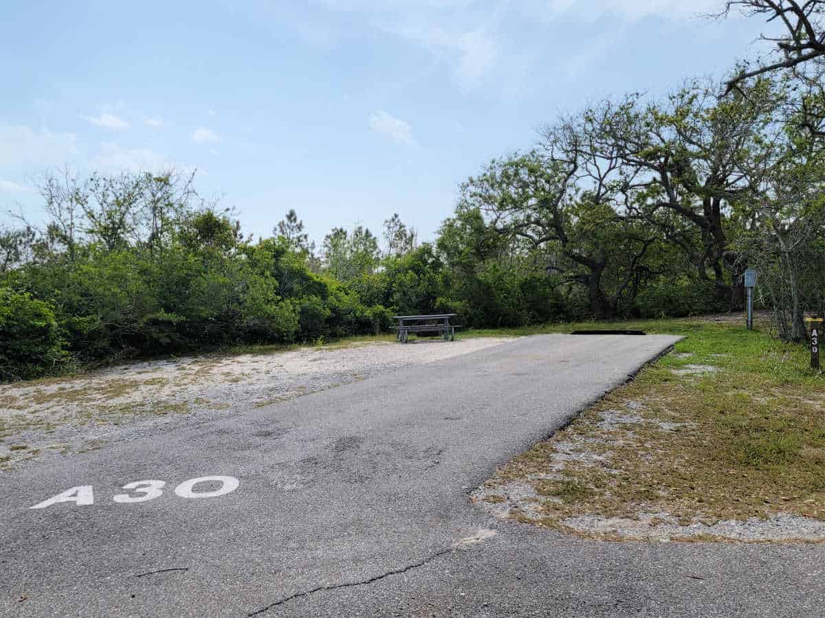 Campsite A30 Fort Pickens Campground Gulf Islands National Seashore Gulf Breeze, Florida