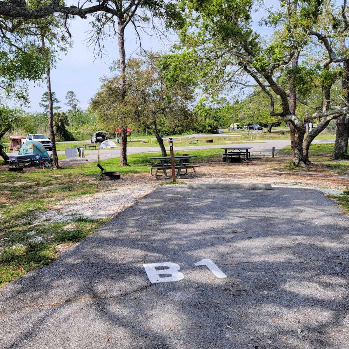 Campsite B1 Fort Pickens Campground Gulf Islands National Seashore Gulf Breeze, Florida