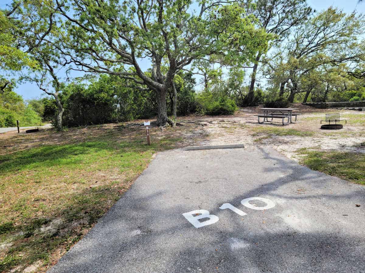 Campsite B10 Fort Pickens Campground Gulf Islands National Seashore Gulf Breeze, Florida