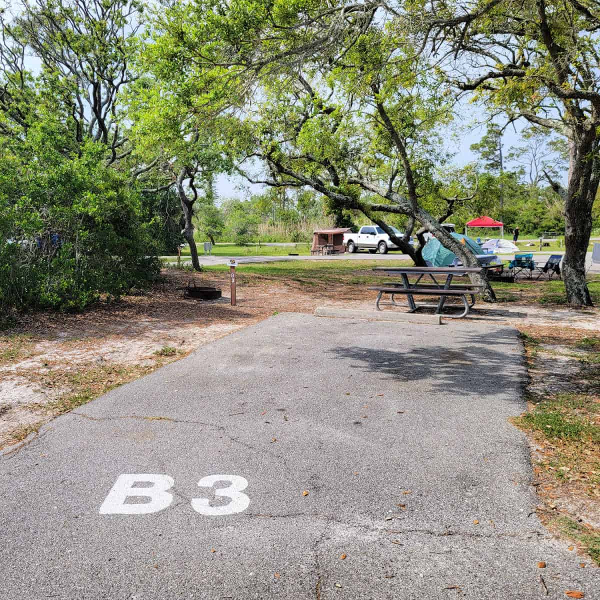 Campsite B3 Fort Pickens Campground Gulf Islands National Seashore Gulf Breeze, Florida