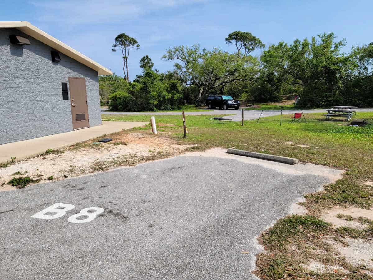 Campsite B8 Fort Pickens Campground Gulf Islands National Seashore Gulf Breeze, Florida