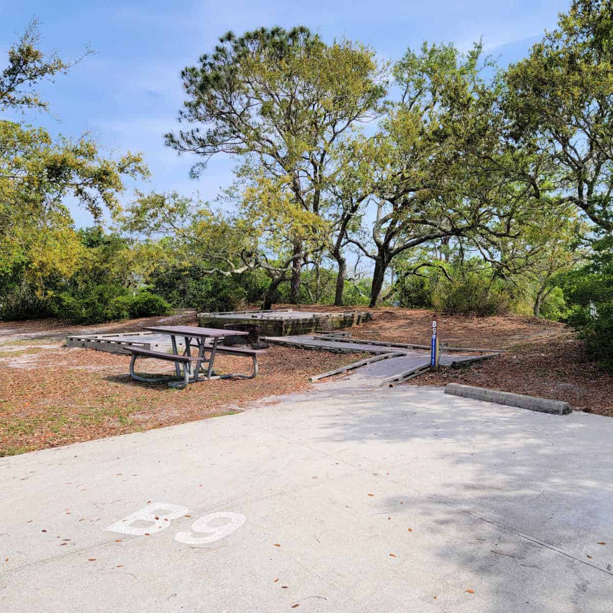 Campsite B9 Fort Pickens Campground Gulf Islands National Seashore Gulf Breeze, Florida