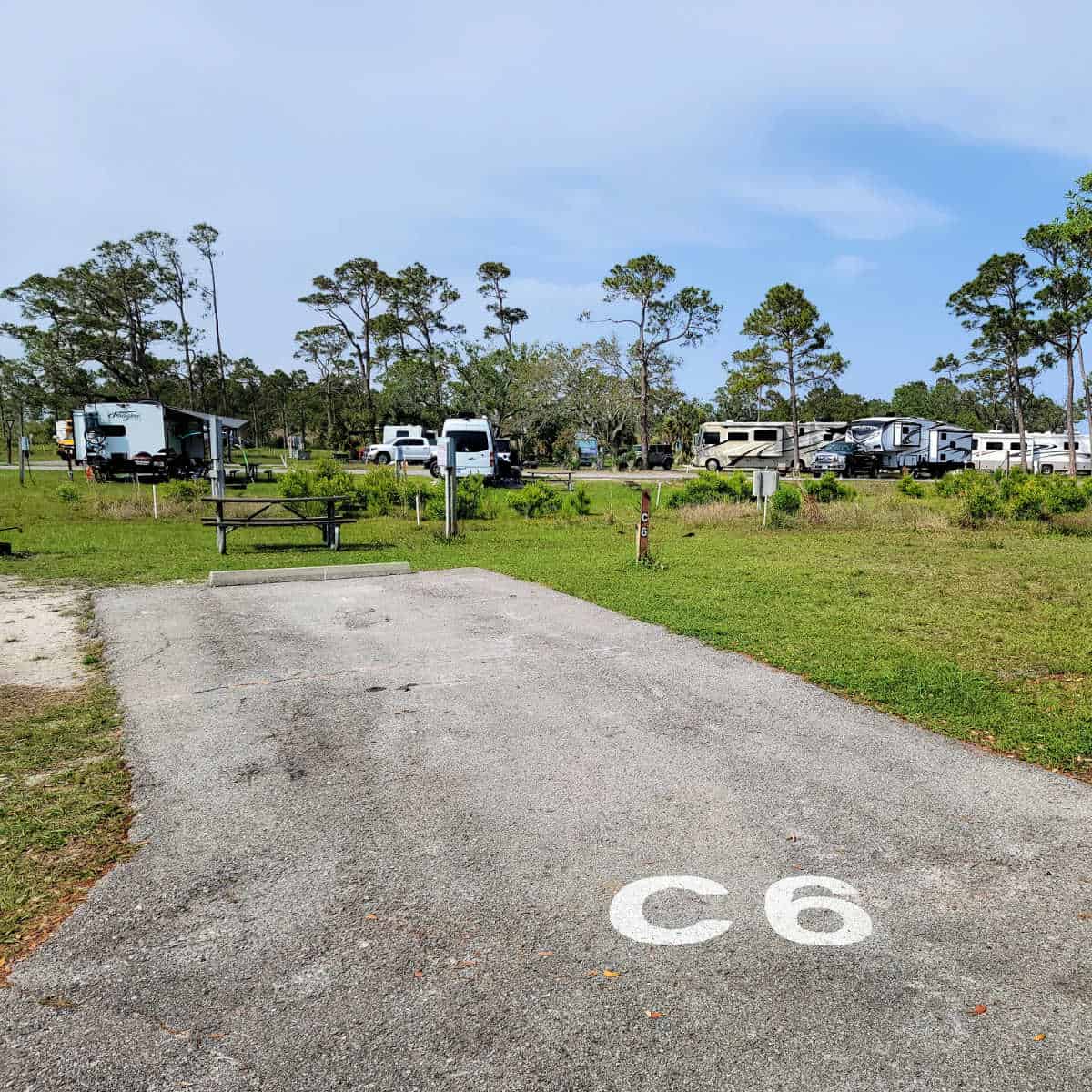Campsite C6 Fort Pickens Campground Gulf Islands National Seashore Gulf Breeze, Florida