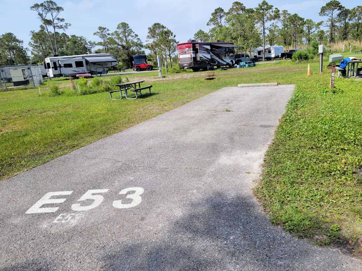 Campsite E 53 Fort Pickens Campground Gulf Islands National Seashore Gulf Breeze, Florida