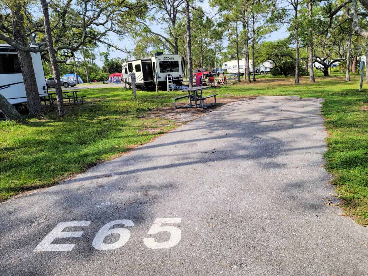 Campsite E 65 Fort Pickens Campground Gulf Islands National Seashore Gulf Breeze, Florida