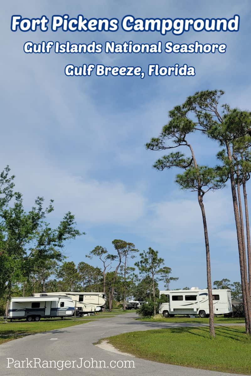 Fort Pickens Campground Gulf Islands National Seashore Gulf Breeze Florida